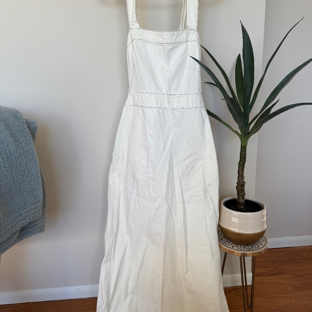 Future Collective white denim maxi dress